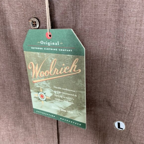 Woolrich Womens Long Sleeve Button-Up Shirt Brown L 65% Cotton/35% Polyester Cla - Picture 4 of 9